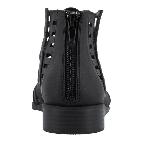 Journee Women's Delilah Gladiator Cage Sliver Wedge Sandals Black Size 8 - Picture 3 of 5